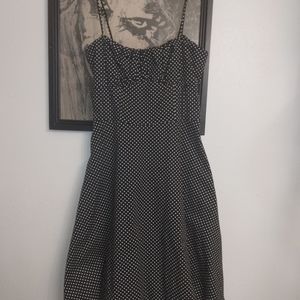 BLACK polka dot KREM dress